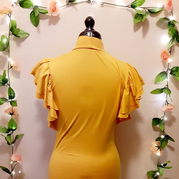 Mustard Yellow straight dress - Picture 3 of 5